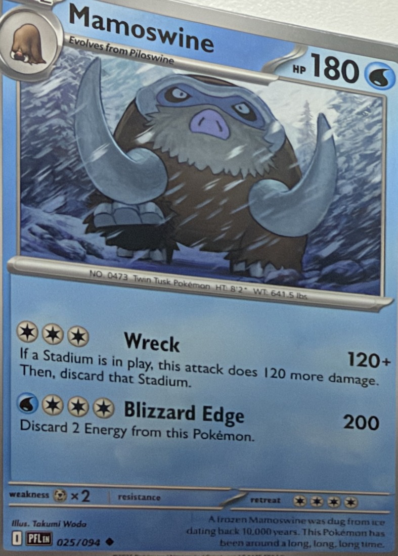 Mamoswine Pokémon card 025/094