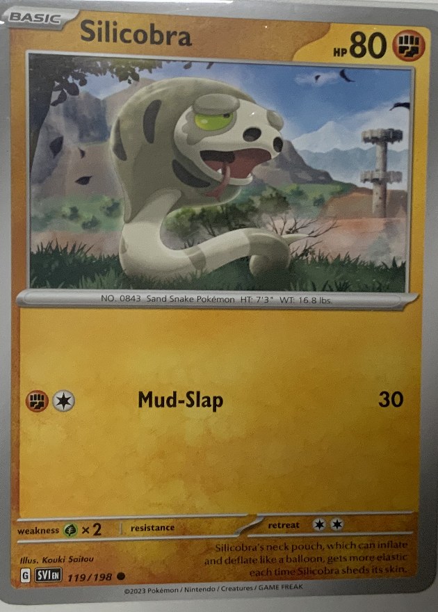 Silicobra Pokémon card