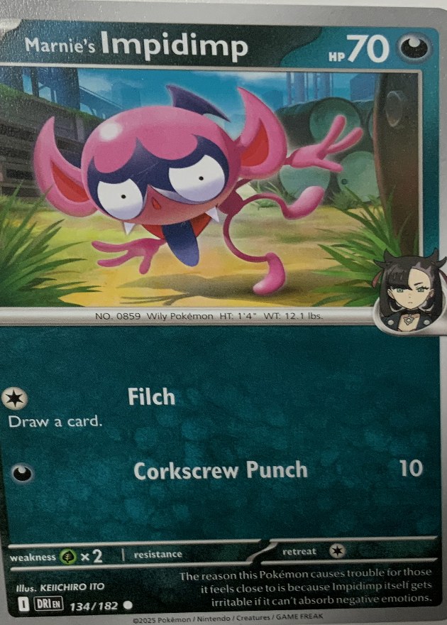 Marnie's Impidimp Pokémon card
