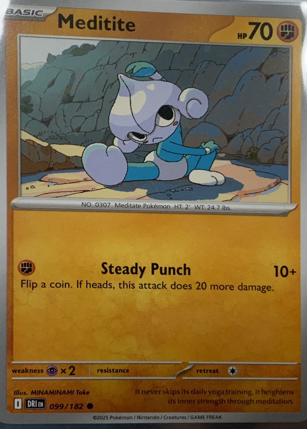 Meditite Pokémon card