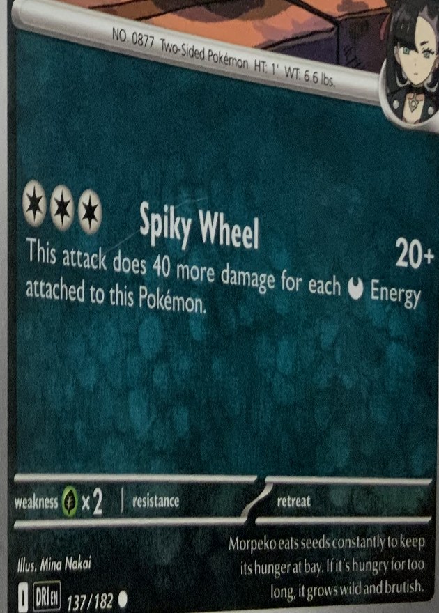 Marnie's Morpeko Pokémon card