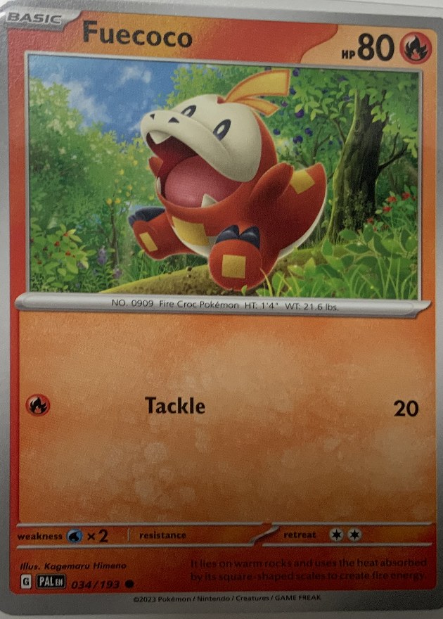 Fuecoco Pokémon card