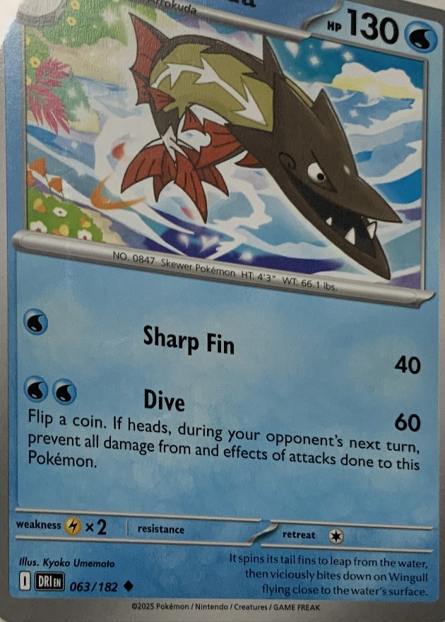 Barraskewda Pokémon card