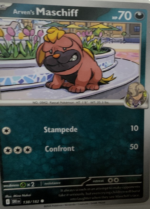 Arven's Maschiff Pokémon card