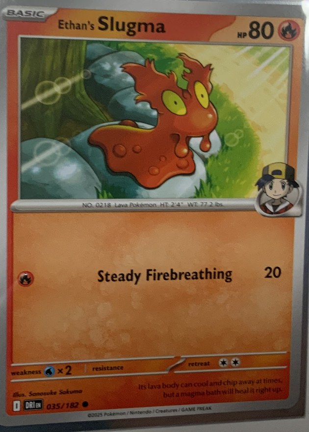 Ethan's Slugma Pokémon card