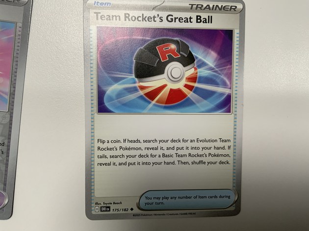 Team Rocket's Great Ball Pokémon card